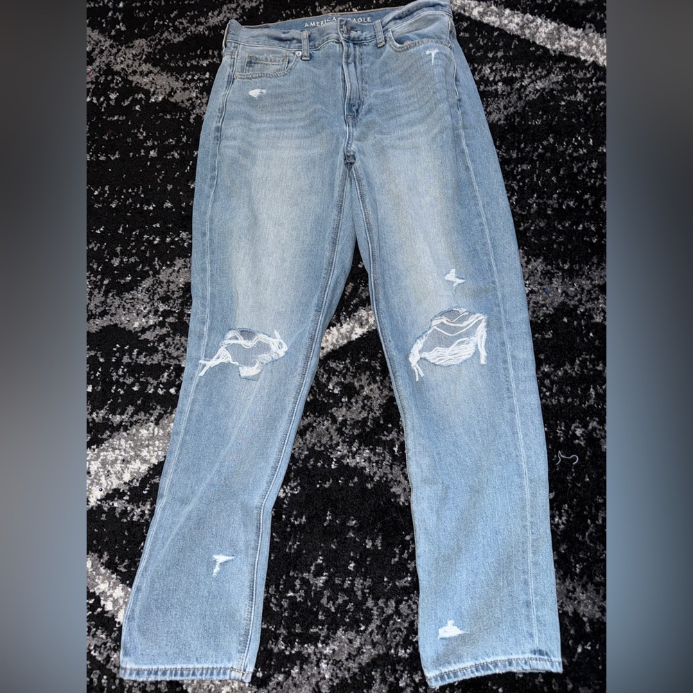 American Eagle Distressed mom jeans